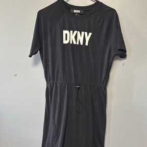 DKNY Navy Blue Drawstring Dress